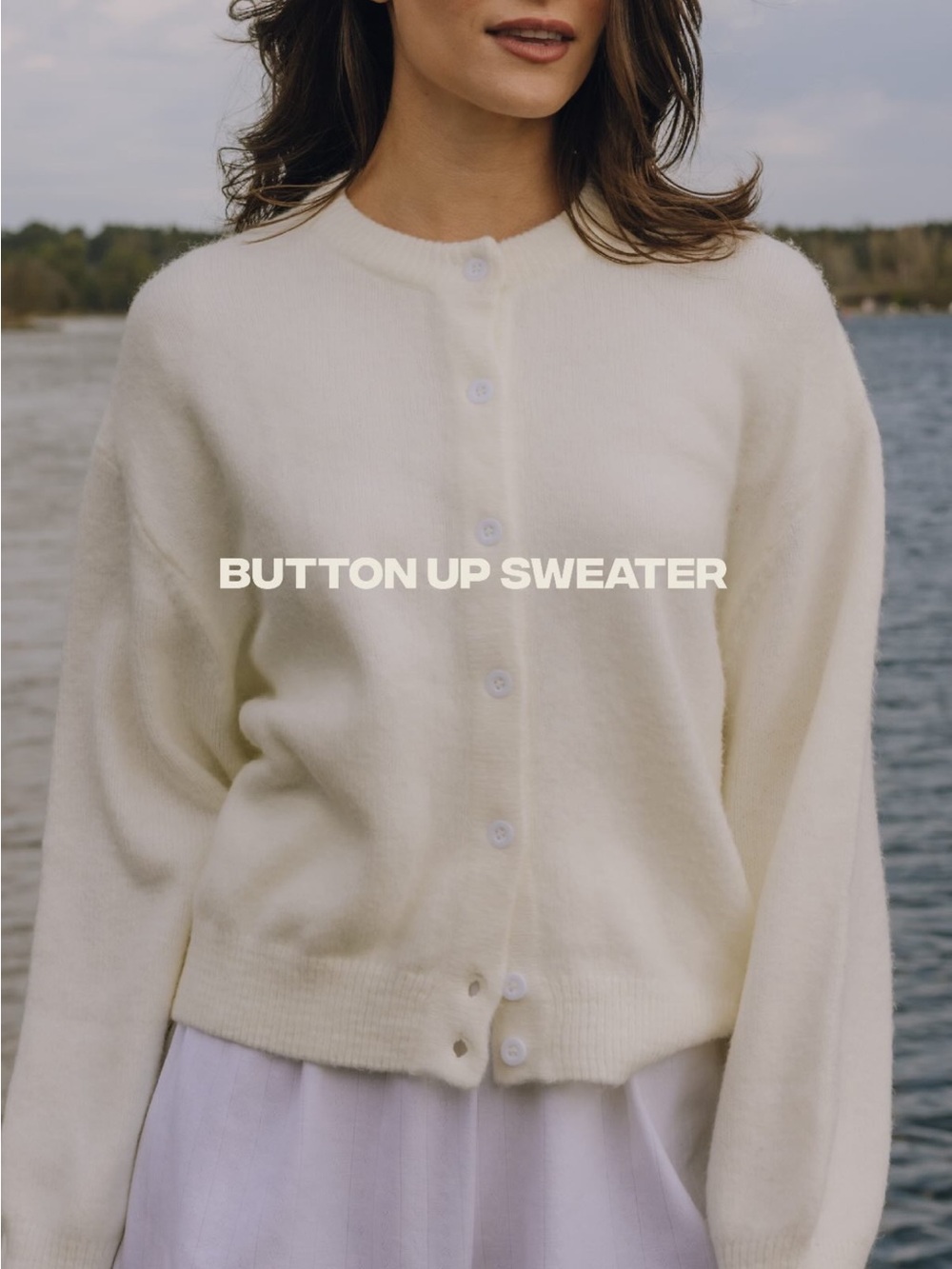 Daily Drills Button Up Sweater - Cream